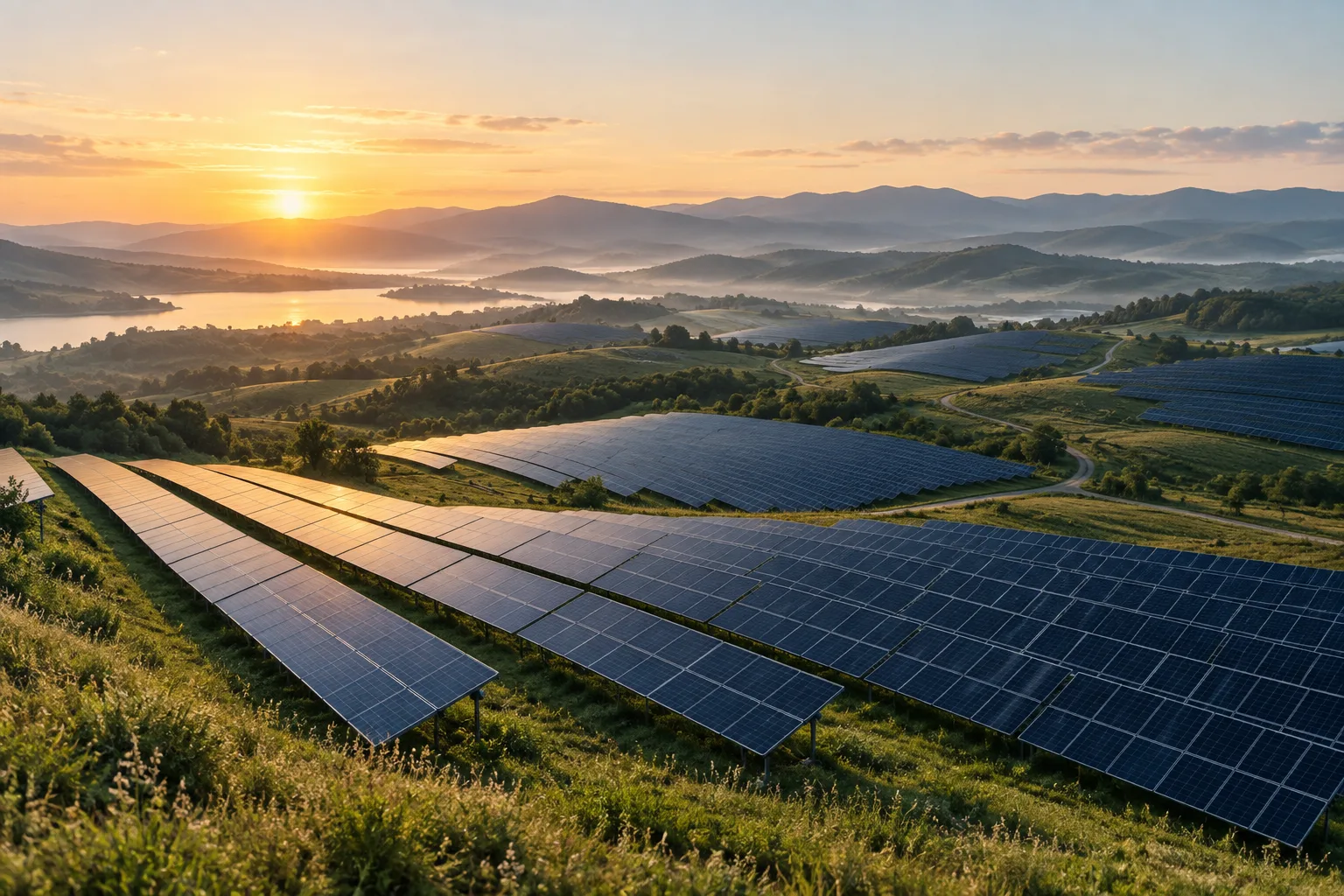 Solar energy installation representing the Middle East renewable energy transition
